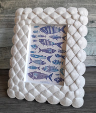 Muschel Ornament Bilderrahmen Maritim 10x15 Foto Trend Stand Rahmen Weiß