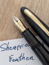 Vintage Sheaffer Feather Touch Fountain Pen Gold 14K-585 Nib
