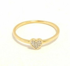 Goldring mit Diamanten Herz Form Diamantring Ring Damen Gold 585 NEU 14 k