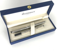 WATERMAN Hémisphère Kugelschreiber Edelstahl mit Tinte Gebraucht Sehr Gut R1957