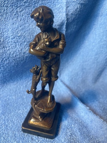 Signierte bronze junge - signierte,