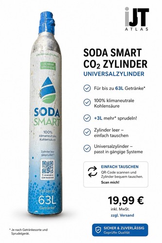 Sodasmart co2 zylinder 450g - sodasmart,