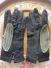 Vintage Leder Handschuhe Cabrio Auto Autofahrerhandschuhe Oldtimer 