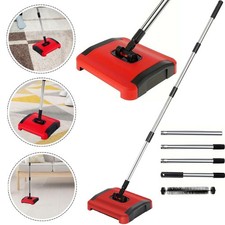 Manuell Teppichkehrer Teppich Kehrmaschine 3 Rollbürbis Fußbohrer Teppichbürste