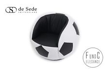 De Sede DS 9100 Leder Sessel Fussball Sessel Drehsessel schwarz weiss desede 