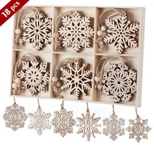 Christbaumschmuck Holz Schneeflocken 7cm Weihnachtsanhänger holz Dekoration