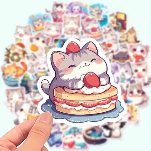 Katzen sticker set - 50, kawaii