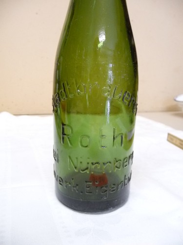 3720 alte glasflasche - ,
