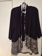 Shirtjacke 42 Chalou  Schwarz- Weiß Mix