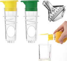 2pcs Zitruspresse Manuell und 1pcs Klein Zitronenpresse Edelstahl, Saftpresse Ma