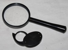 2 kleine Lupen - Lupe + Klapplupe