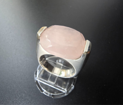 Silber 925 ring - ring, rosenquarz