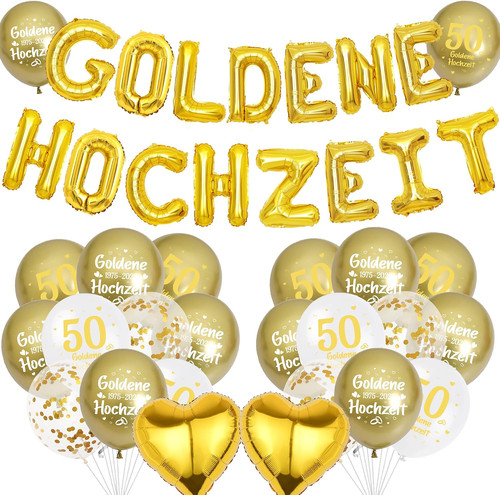 Goldene hochzeit deko - hochzeit,