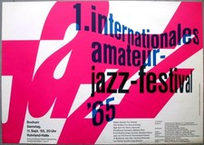 INTERNAT. AMATEUR JAZZ FESTIVAL - 1965 - Live In Concert - Poster - Bochum