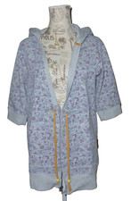 TH Tommy Hilfiger Sweatjacke Sweat Jacke Hoodie Kapuze L grau geblümt 3/4arm