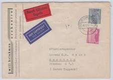 Berlin Nr. 55 MiF Eil-Luftpostbrief BERLIN 6.5.57 nach MANNHEIM [601]