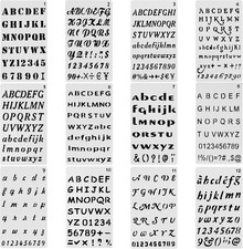 Buchstaben Zahlenschablonen Set wiederverwendbar Vintage Kunststoff DIY Scrapboo