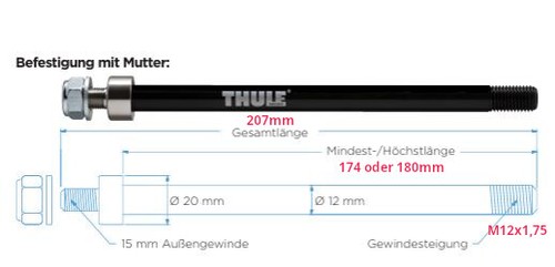 Thule thru axle steckachse - thule,
