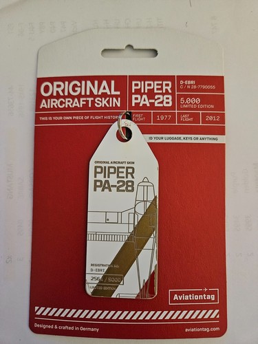 Aviationtag piper d - piper, d-ebri