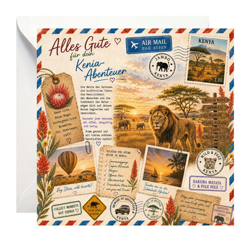 Kenia karte geschenk für - kenia,