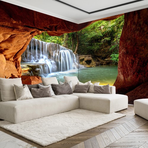 Wasserfall wald natur vlies - wasserfall,