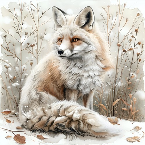 Deko bild fuchs - deko, polarfuchs