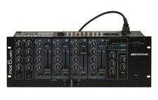 Robustes 19" 6-Kanal DJ-Mischpult mit 4 Kanäle mit 60mm Dual-Rail Fadern & 2 Mic