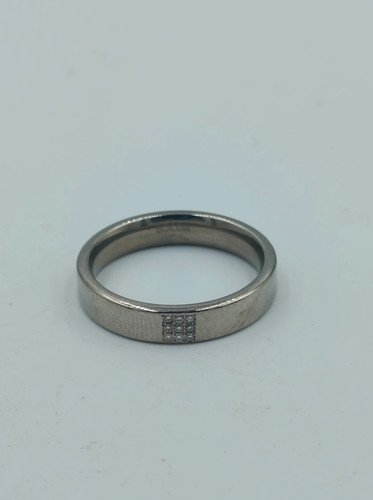 Boccia titan ring mit zirkonia - titan,