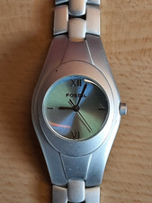 Fossil Damenuhr F2 ES-9107  |  mattes Aluminium | Vintage-Design gebraucht