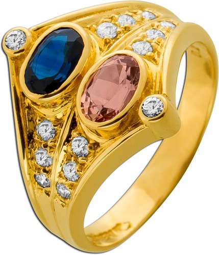Saphir ring gold - gold, 750