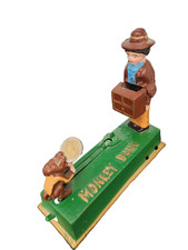 Sparkasse Replika Affe wirft