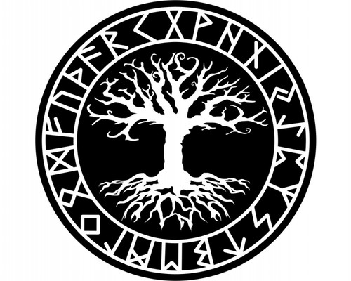 Aufkleber yggdrasil mit - aufkleber,