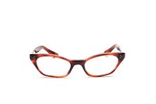 Vintage 60er Jahre Cat Eye Brille Damen Acetat in Havanna 46 - 20 mm  EG3