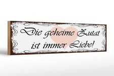 Holzschild Spruch 46x10 cm