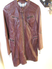 Leder longjacke kurzmantel - leder,