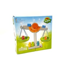 HABA Waage, Kaufmannsladen-Holzspielzeug, justierbar, Buchenholz