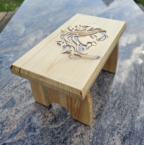 Fussbank aus holz handarbeit - aus,