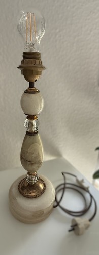 Vintage tischlampe aus onyx - -,