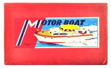 Vintage 60er Jahre Holz Motorboot Bausatz von KSN mit Box Japan selten mit FA...