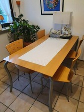 KÜCHENTISCH SET HOLZ / METALL