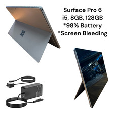 Microsoft Surface Pro 6 1796 i5-8250U 8GB 128GB SSD Sieg 11 Minor Display Bleed