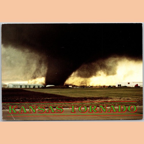 Postcard kansas tornado - postcard,