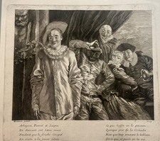 Harlekin, Pierrot E Scapin Von Antoine Watteau 1775