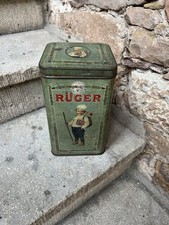 Hansi Rüger Schokolade Kakao Dose Antik Reklame Werbung