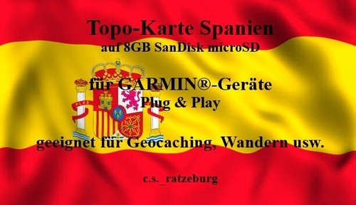 Topo karte spanien - -,