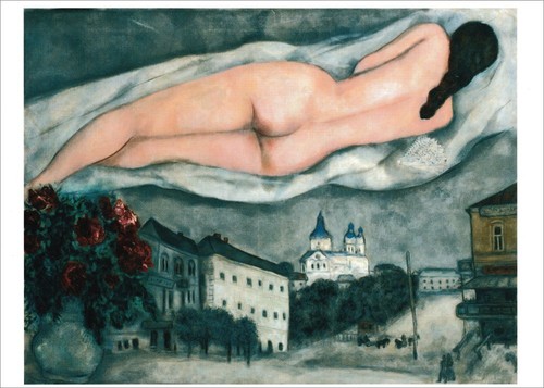 Kunstkarte marc chagall akt - kunstkarte,