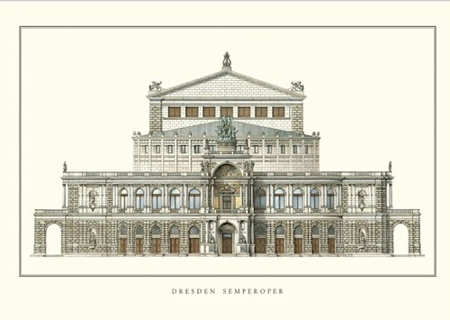 Kunstdruck semperoper dresden - semperoper,