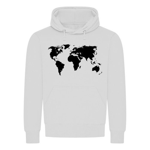 Weltkarte kapuzenpullover - weltkarte,