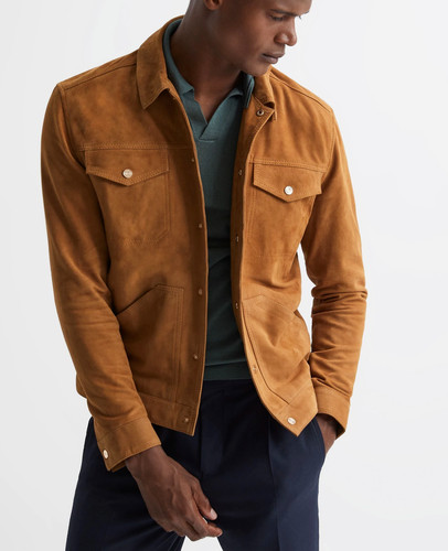 Herren braun leder - herren, trucker
