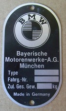 Typenschild BMW /5 Modell